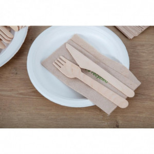 Nož iz biorazgradljivega lesa 165 mm - paket 100 kosov - Fiesta Green - Fourniresto