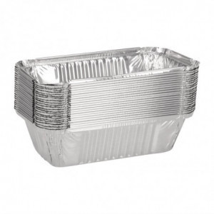 Velika pravokotna aluminijasta posoda - paket 500 kosov - Fiesta - Fourniresto