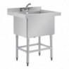 Pomivalno korito s visokim hrbtnim delom 100 L 770 x 600 mm - Vogue - Fourniresto