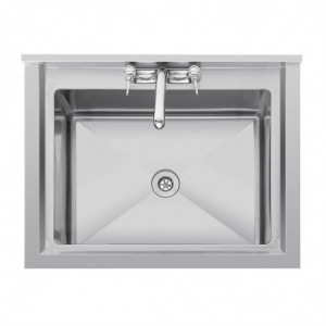 Pomivalno korito s visokim hrbtnim delom 100 L 770 x 600 mm - Vogue - Fourniresto