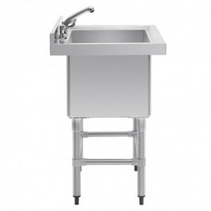 Pomivalno korito s visokim hrbtnim delom 100 L 770 x 600 mm - Vogue - Fourniresto