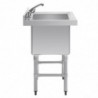 Pomivalno korito s visokim hrbtnim delom 100 L 770 x 600 mm - Vogue - Fourniresto