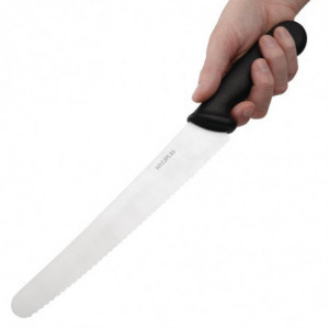 Nož za slaščice črne barve 25 cm - Hygiplas - Fourniresto