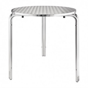Miza Bistro Okrogla iz inoxa - Ø 700 mm - Bolero - Fourniresto