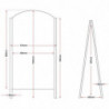 Nalepka za pločnik črne barve s kovinsko konstrukcijo 675 x 660 mm - Olympia - Fourniresto