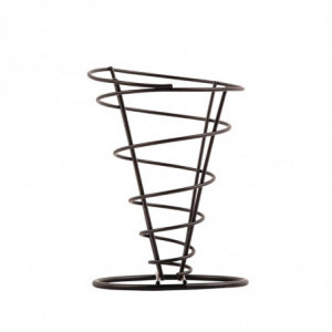 Support Conique Noir pour Frites Ø 115 mm - Olympia - Fourniresto