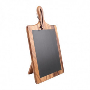 Deska iz akacije in skrilavca s podporo 220 x 25 mm - T&G Woodware - Fourniresto