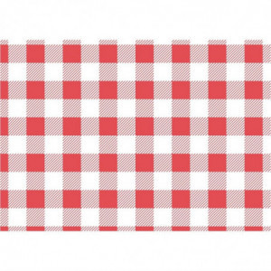 Nemasten papir Vichy rdeče barve 250 x 250 mm - Paket 200 kosov - FourniResto - Fourniresto