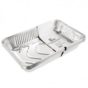 Pravokotna aluminijasta posoda GN 1/1 9,6 L - Komplet 5 kosov - Fiesta - Fourniresto