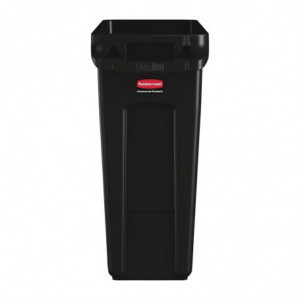 Zbiralec za recikliranje z črnimi prezračevalnimi cevmi 60 L - Rubbermaid - Fourniresto