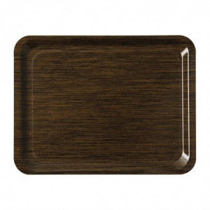 Pladen za serviranje proti zdrsu Wengé iz melamina 430 x 330 mm - Roltex - Fourniresto