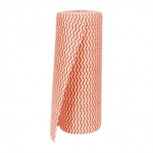 Netkana rdeča chiffon tkanina v zvitku 100 - Jantex - Fourniresto