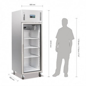 Hladilna vitrina s pozitivno temperaturo Gn 2/1 enostavna 600 L - Polar - Fourniresto