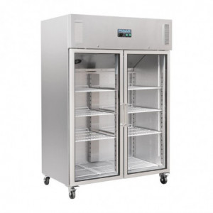 Hladilna vitrina za pozitivno hlajenje GN 2/1 enostavna - 600 L - Polar - Fourniresto