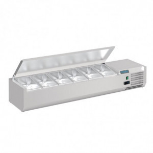 Saladnik za postavitev s pokrovom Serija G 6x GN 1/4 - Polar - Fourniresto