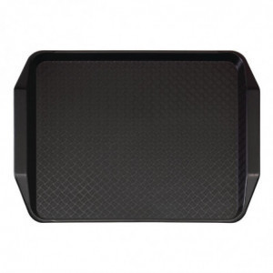 Pravokoten črn pladenj z ročaji iz polipropilena za hitro prehrano 430mm - Cambro - Fourniresto