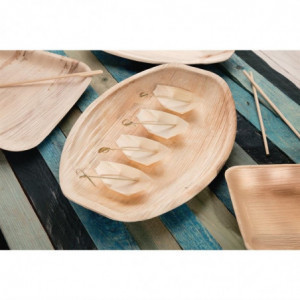 Biorazgradljive krožnike iz topolovega lesa Pirogue 190mm - paket 100 kosov - Fiesta Green - Fourniresto