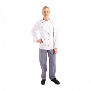 Kuharska jakna Chicago z dolgimi rokavi, bela, velikost M - Whites Chefs Clothing - Fourniresto