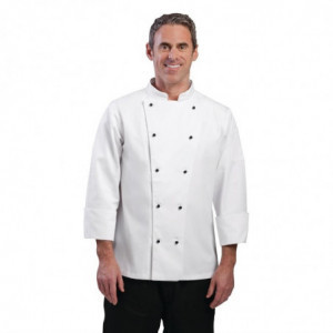 Kuharska jakna Chicago z dolgimi rokavi, bela, velikost M - Whites Chefs Clothing - Fourniresto