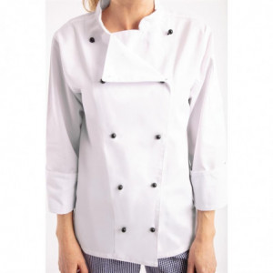 Kuharska jakna Chicago z dolgimi rokavi, bela, velikost M - Whites Chefs Clothing - Fourniresto