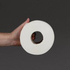 Role papirnatega toaletnega papirja 2-slojni Mini Jumbo 150m - paket 12 - Jantex