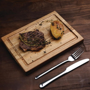 Majhna lesena deska za steak iz akacijevega lesa - Olympia - Fourniresto