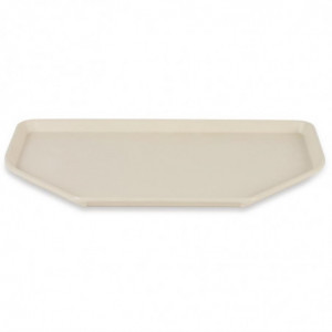 Pladenj za strežbo iz poliestra trapezoidne oblike 500x325mm bež - Roltex - Fourniresto