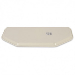 Pladenj za strežbo iz poliestra trapezoidne oblike 500x325mm bež - Roltex - Fourniresto
