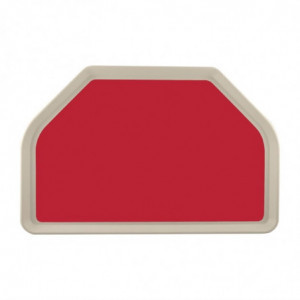 Pladen za serviranje iz poliestra trapezoidne oblike GN 500x325mm rdeče barve - Roltex - Fourniresto