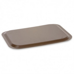 Pladen za serviranje iz poliestra trapezoidne oblike GN 500x325mm rdeče barve - Roltex - Fourniresto