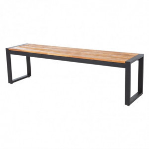 Industrijske klopi iz jekla in akacije 160 cm - Komplet 2 - Bolero - Fourniresto