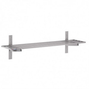 Nedokončana stenska polica iz nerjavečega jekla - Š 1600mm x 400mm - Gastro M