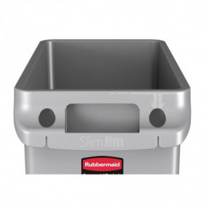 Zbiralec Slim Jim iz plastike - 60L - Rubbermaid