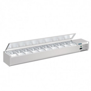 Salad bar za postavitev s pokrovom serija G - 10 x GN 1/4 - Polar