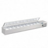 Salad bar za postavitev s pokrovom serija G - 10 x GN 1/4 - Polar
