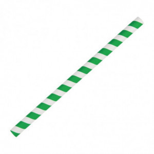 Slamice za smoothie iz papirja - zelene - dolžina 210 mm - paket 250 - Fiesta Green