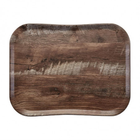 Century dark oak wood effect polyester tray - 330 x 430mm - Cambro - Fourniresto Century dark oak wood effect polyester tray - 330 x 430mm - Cambro - Fourniresto