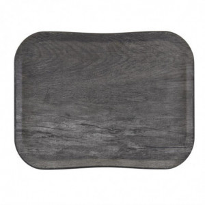 Plošča iz poliestra Century, naravni videz hrastovega lesa sive barve - 330 x 430 mm - Cambro - Fourniresto