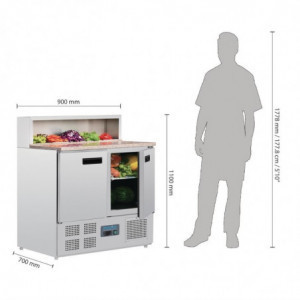 Pult za pripravo hladnih pic serija G - 288L - Polar - Fourniresto