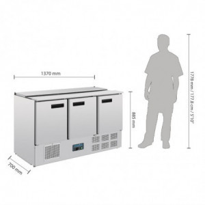Hladilna vitrina za solate serija G - 368L - Polar - Fourniresto
