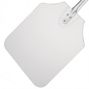 Lopar za pico iz aluminija s lesenim ročajem - 305 x 355 mm - Vogue - Fourniresto