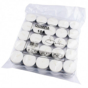 Sveče za ogrevanje 4 ure - paket 100 kosov - Olympia - Fourniresto