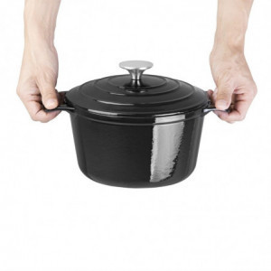 Cocotte Okrogla Črna - 3,2L - Vogue