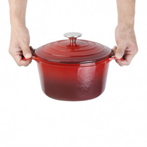 Cocotte Okrogla Rdeča - 3,2L - Vogue