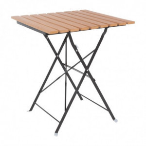 Mizica bistro kvadratna iz umetnega lesa - 600mm - Bolero - Fourniresto