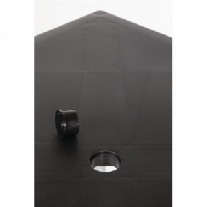 Kvadratna miza z črnimi aluminijastimi nogami 750mm - Bolero - Fourniresto