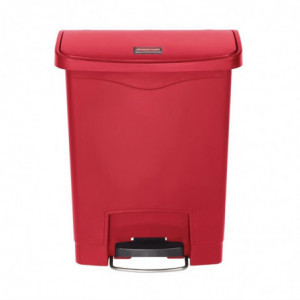 Koš za smeti s pedalom Slim Jim rdeče barve - 30L - Rubbermaid