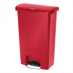 Koš za smeti s pedalom Slim Jim rdeče barve - 50L - Rubbermaid