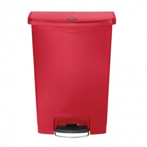 Koš za smeti s pedalom Slim Jim rdeče barve - 90L - Rubbermaid