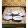 Rektangularna emajlirana jeklena plošča 180x130x40mm - Komplet 6 kosov - Olympia - Fourniresto